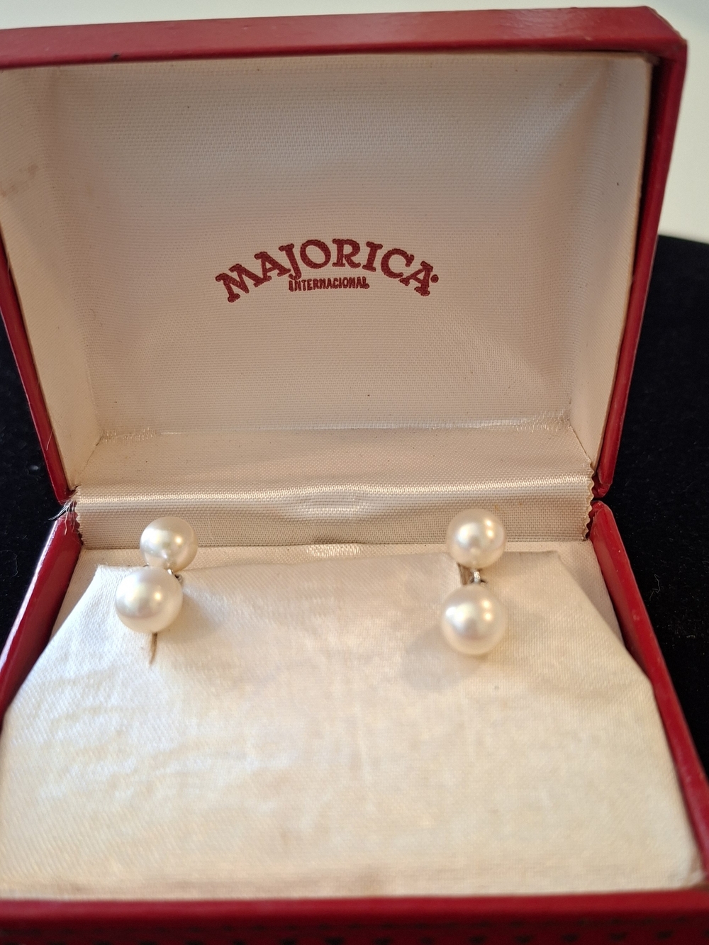 MAJORICA 12K GOLD FILLED CLIP EARRINGS IN ORIGINAL BOX